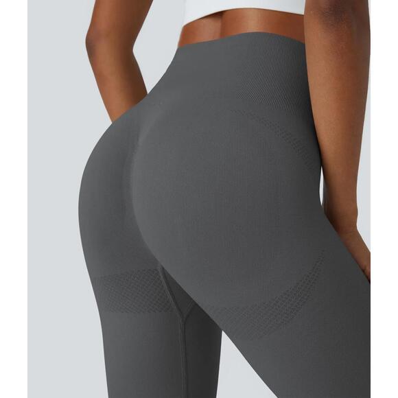 NWT Halara OneForm Seamless Flow High Waisted Ruched Yoga Leggings Size L - Picture 6 of 10